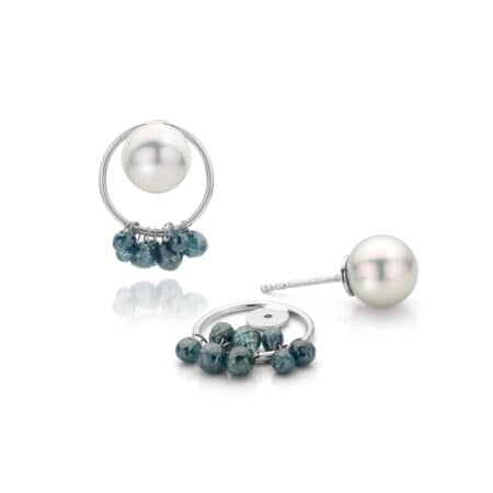 Blue diamond earrings